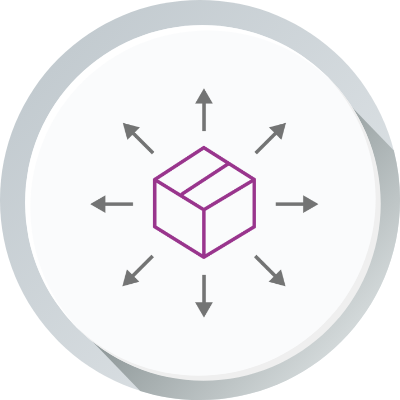 End to End Supply Chain and Logistics Icon